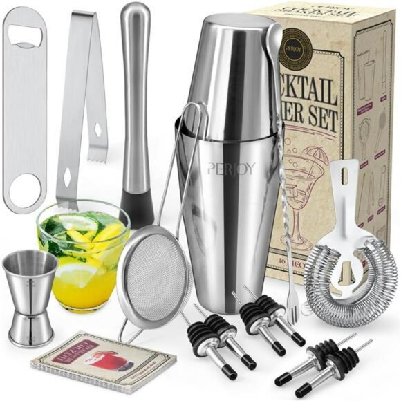Bartender Kit Cocktail Shaker Set 16 Piece Bar Tools Drink Mixer Accessories - Picture 1 of 7
